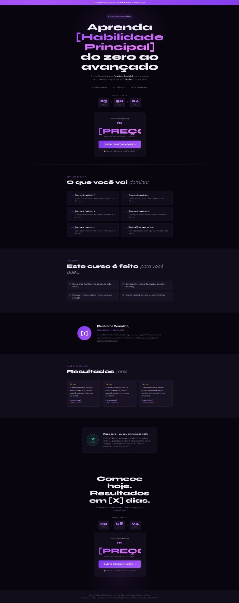 Template Curso Online